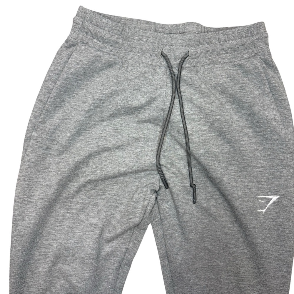 Gymshark Crest Joggers in light grey marl size medium - Picture 2 of 6